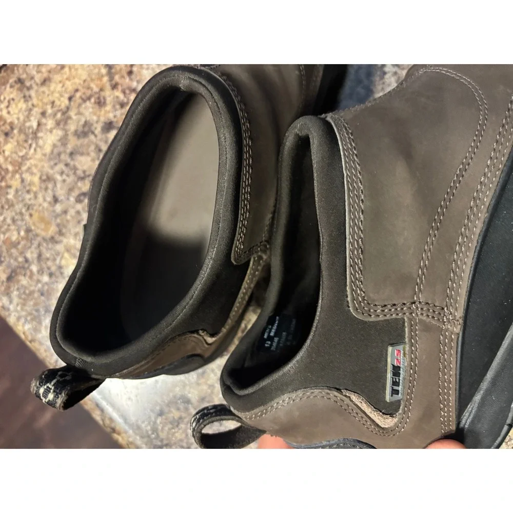 LL Bean Storm Chaser Waterproof Slip On Duck Boots Mens 13 Brown Black 254646